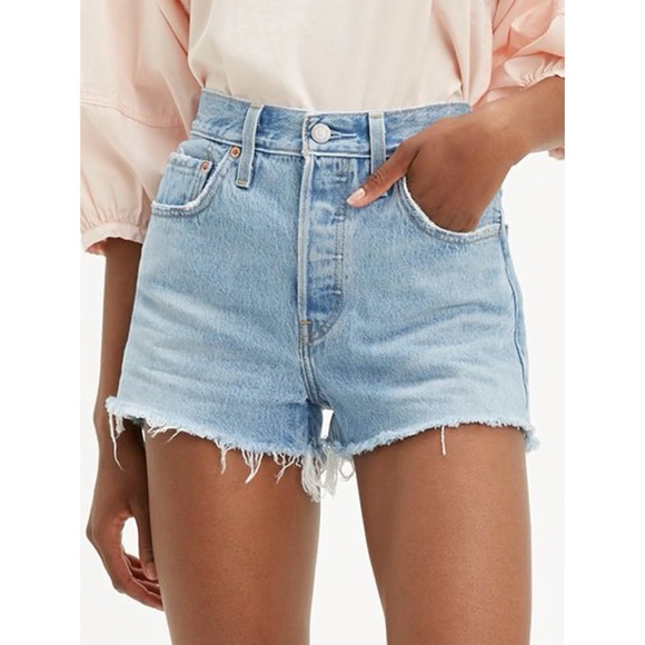 LEVI’S 501 HIGH WAISTED SHORTS - Picture 4 of 6